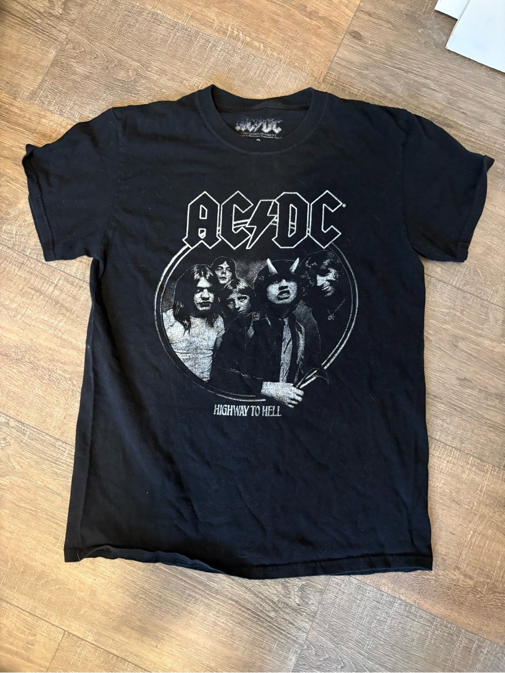 AC/DC Black Graphic 'Highway to Hell' Short Sleeve Tee